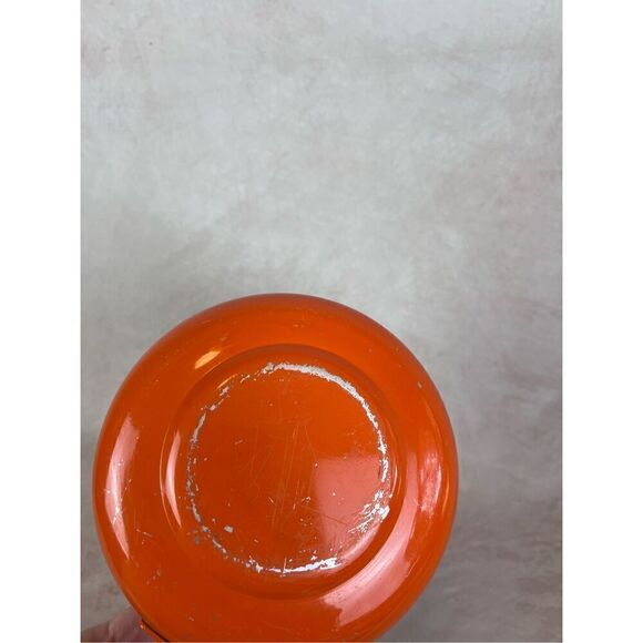 Vintage MCM Orange Fondue Pot - Picture 6 of 7